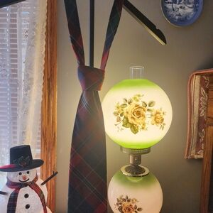 Ralph Lauren Polo Plaid Tie with Floral Lamp